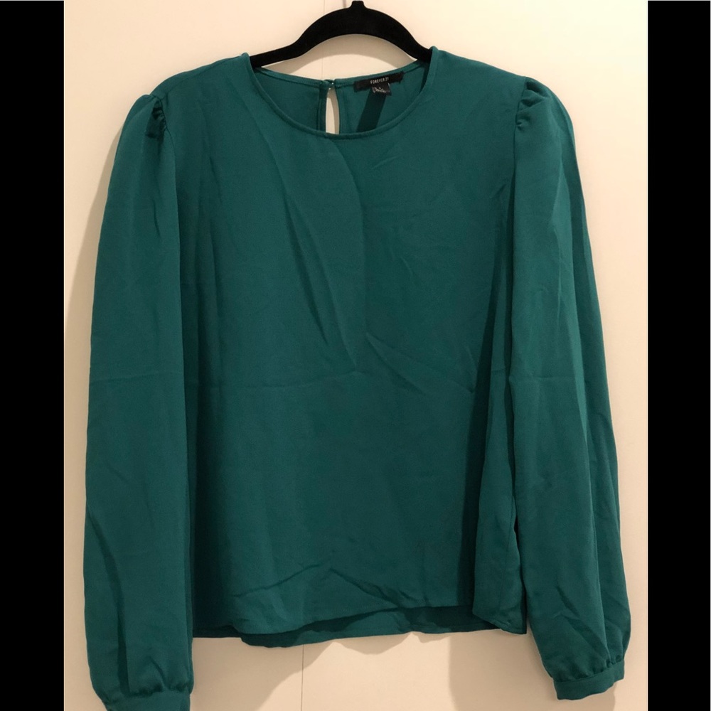 Forever21 Long sleeve Green Blouse